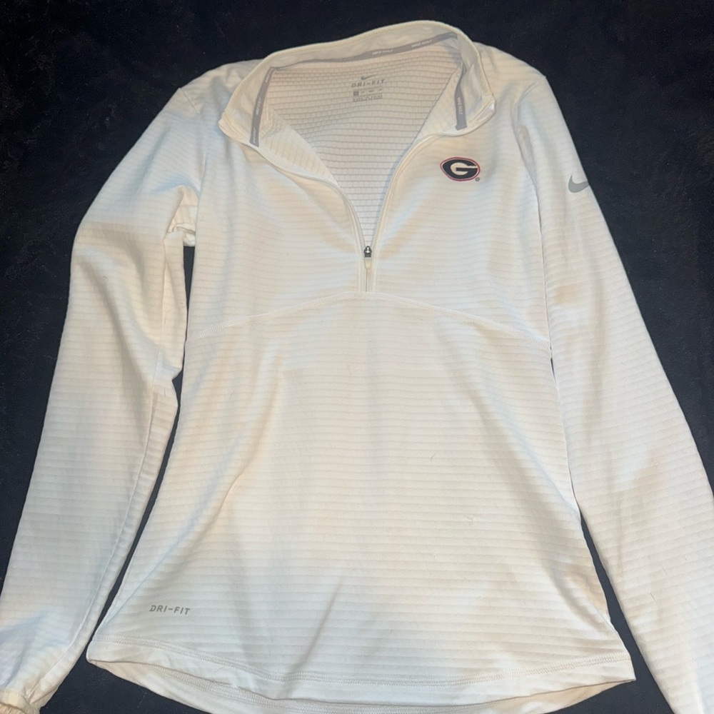 Nike Women's White UGA Golf Quarter Zip